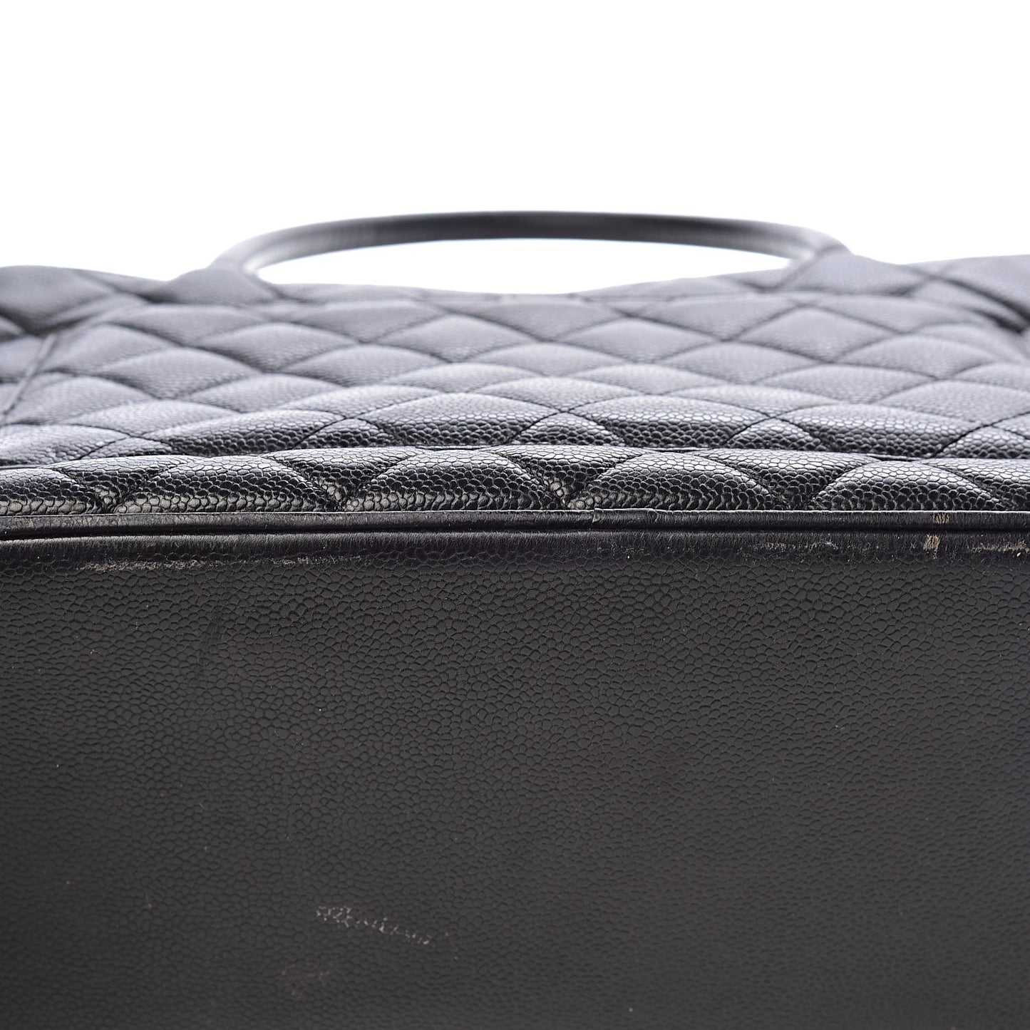 Caviar Quilted Medallion Tote Black