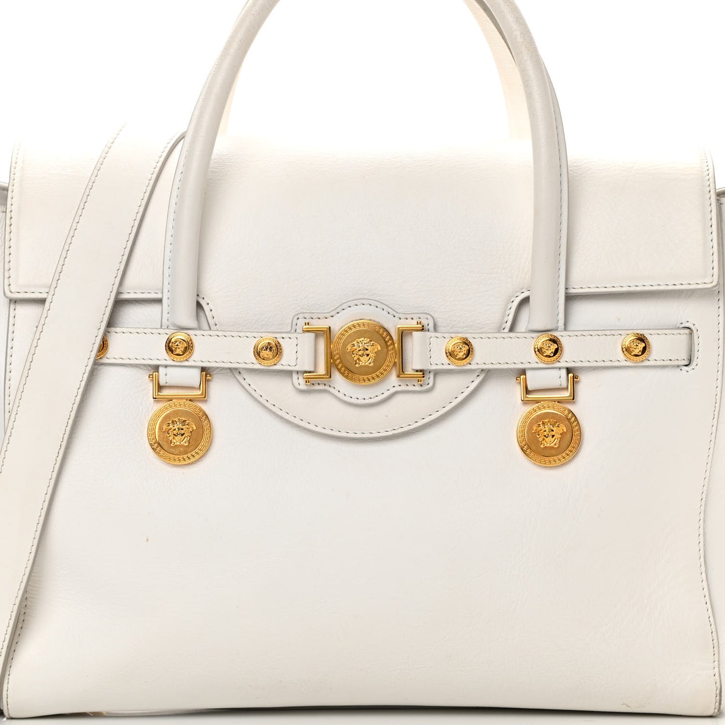 Vitello Calfskin Large Signature Tote White