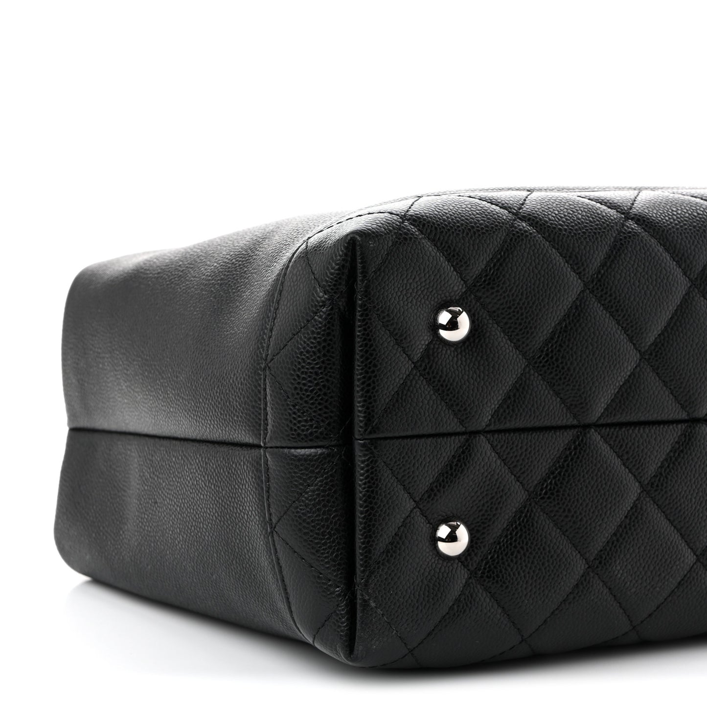 Soft Caviar CC Medium Top Handle Tote Black
