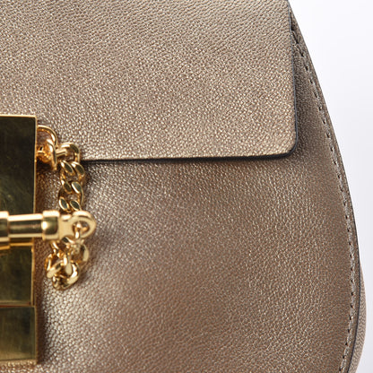Chloe Metallic Goatskin Mini Drew Shoulder Bag Abstract Gold 7 of 9