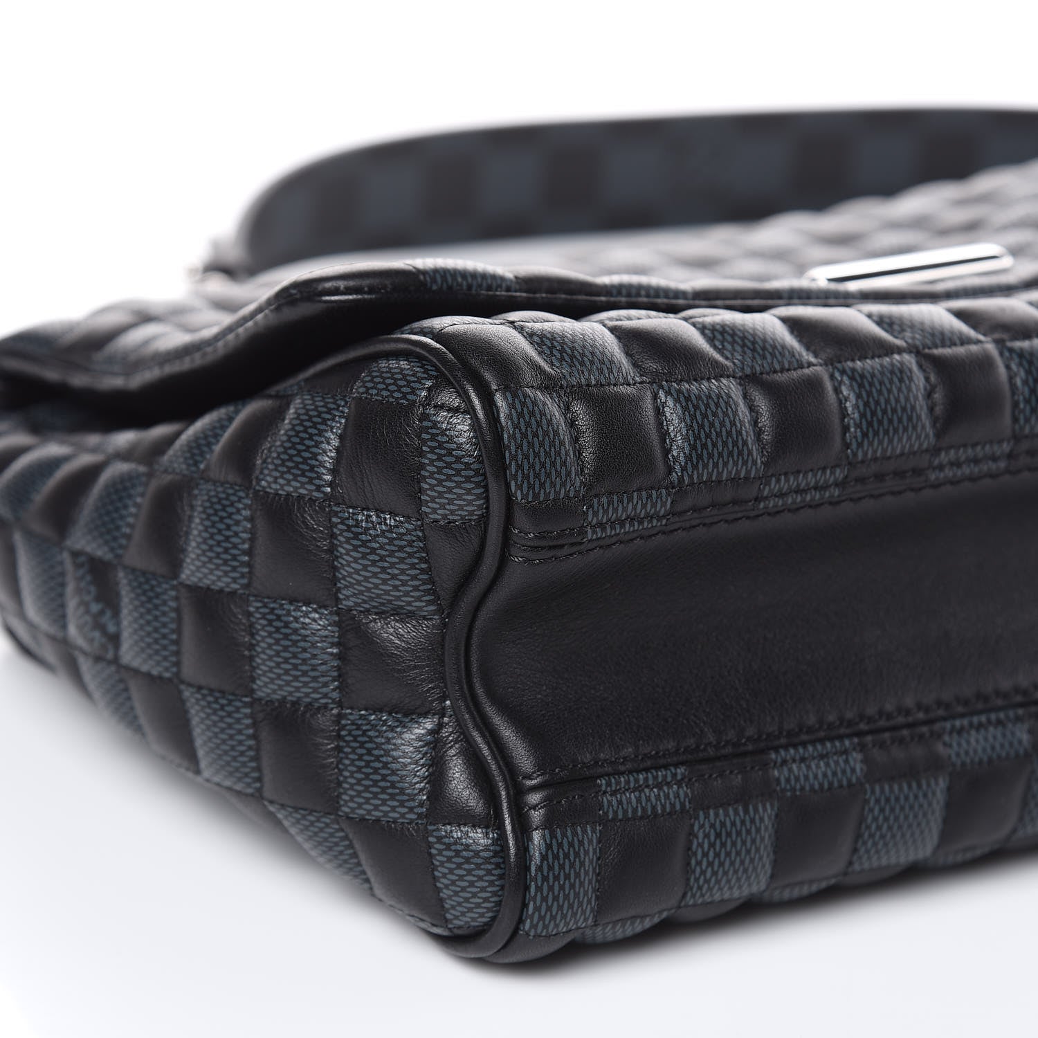 Louis Vuitton Calfskin Quilted Damier Twist MM Black Anthracite 7 of 10