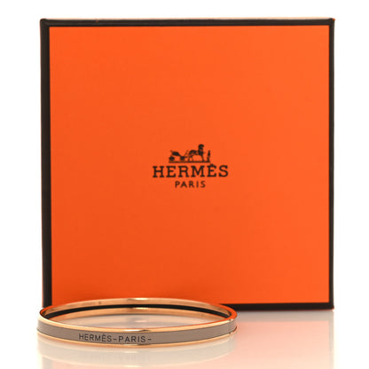 Hermes Enamel Printed Extra Narrow Bracelet Marron Glace 5 of 5