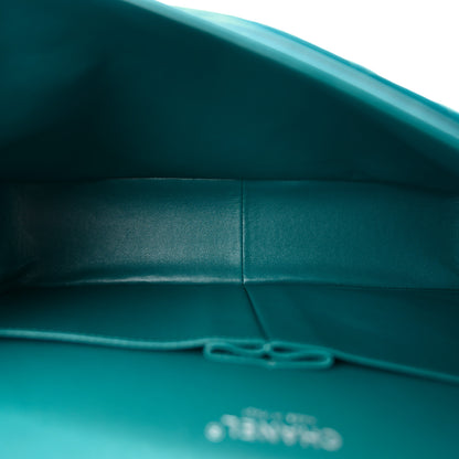 Chanel Lambskin Quilted Maxi Double Flap Turquoise 5 of 10