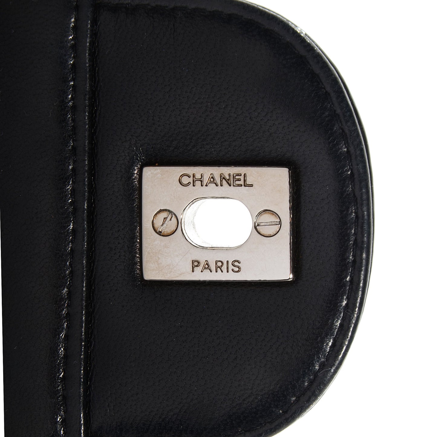 Distressed Patent Jumbo Single Flap Black