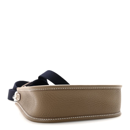 Hermes Taurillon Clemence Amazone Evelyne TPM Etoupe Bleu Indigo 4 of 10