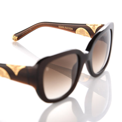 Louis Vuitton Iris PM Sunglasses Z0681W Brown Speckling 5 of 7