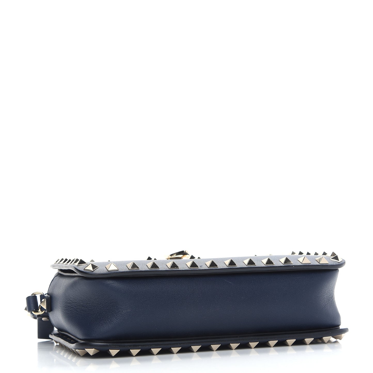 Calfskin Rockstud Flip Lock Camera Crossbody Bag Marine