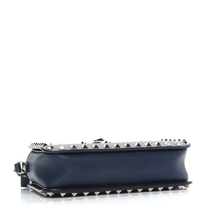Valentino Garavani Calfskin Rockstud Flip Lock Camera Crossbody Bag Marine 4 of 8