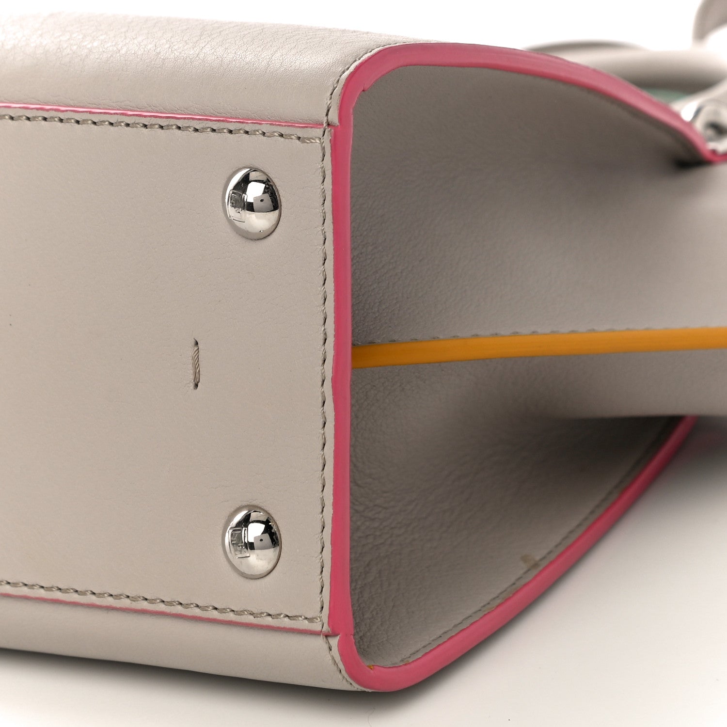 Fendi Vitello Dolce Mini 3Jours Tote Grigio Polvere 9 of 10