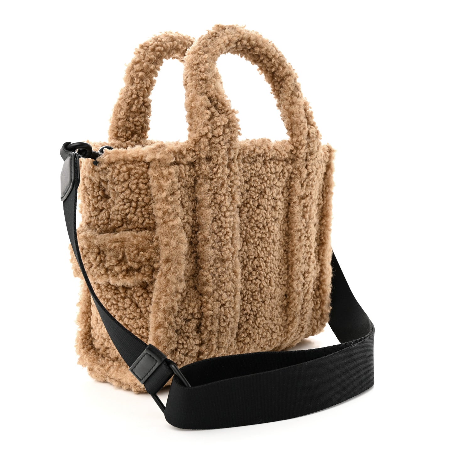 Polyester Cotton Mini The Teddy Traveler Tote Bag Beige