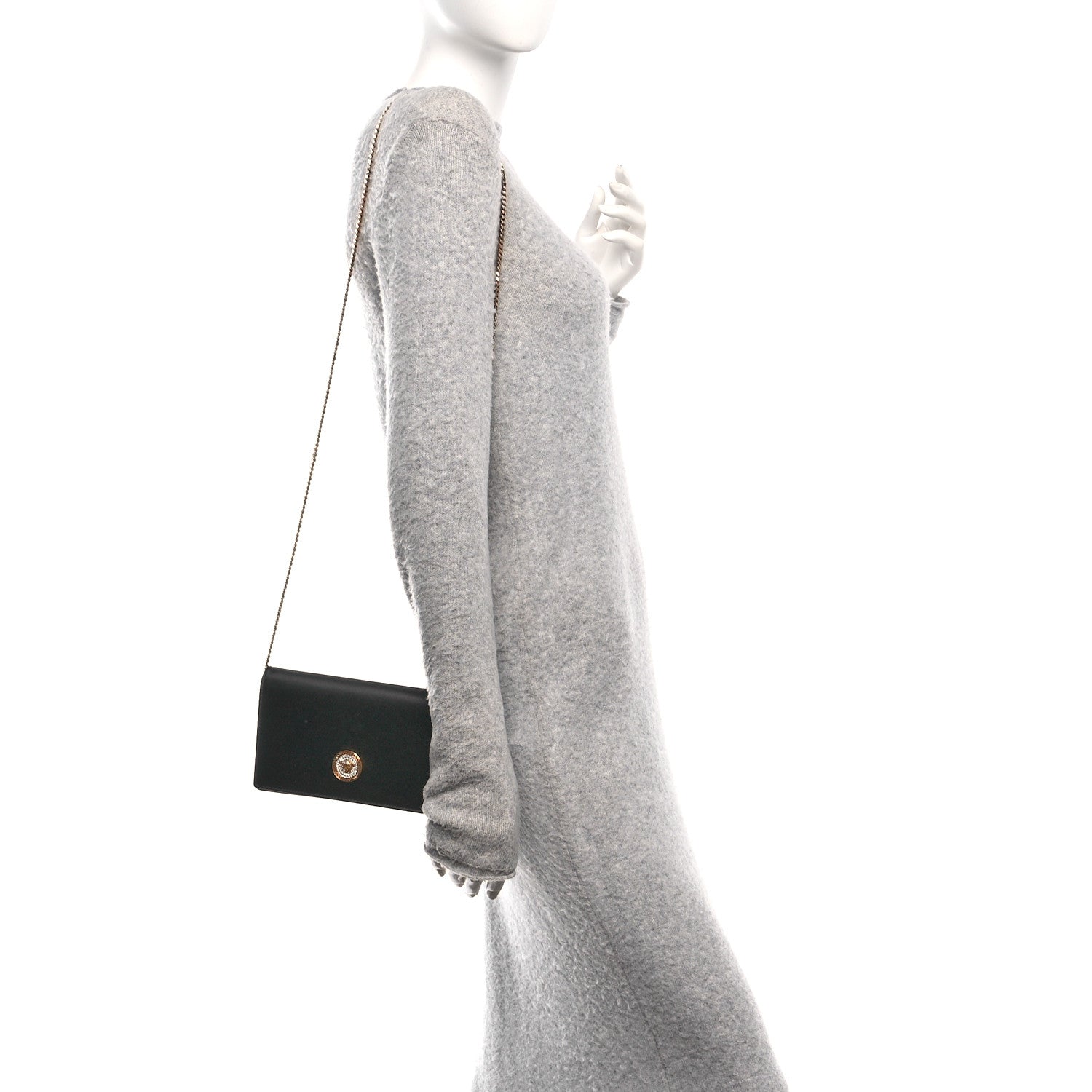 Versace Satin La Medusa Mini Crossbody Black 2 of 9
