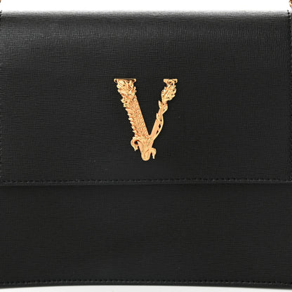 Versace Saffiano Virtus Small Shoulder Bag Black 7 of 10