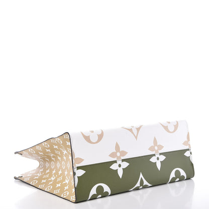 Louis Vuitton Monogram Giant Onthego GM Kaki Beige 8 of 12