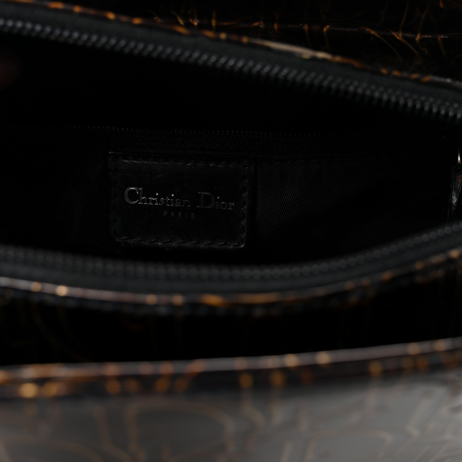 Christian Dior Patent Ultimate Medium Lady Dior Brown 1825242