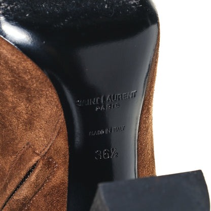 Saint Laurent Suede Joplin Buckle Booties 36.5 Land 8 of 10