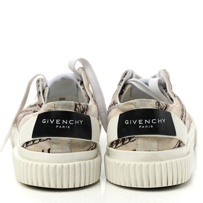 Givenchy Canvas Chain Logo Printed Womens Tennis Sneakers 38 Beige Brown 4 of 12