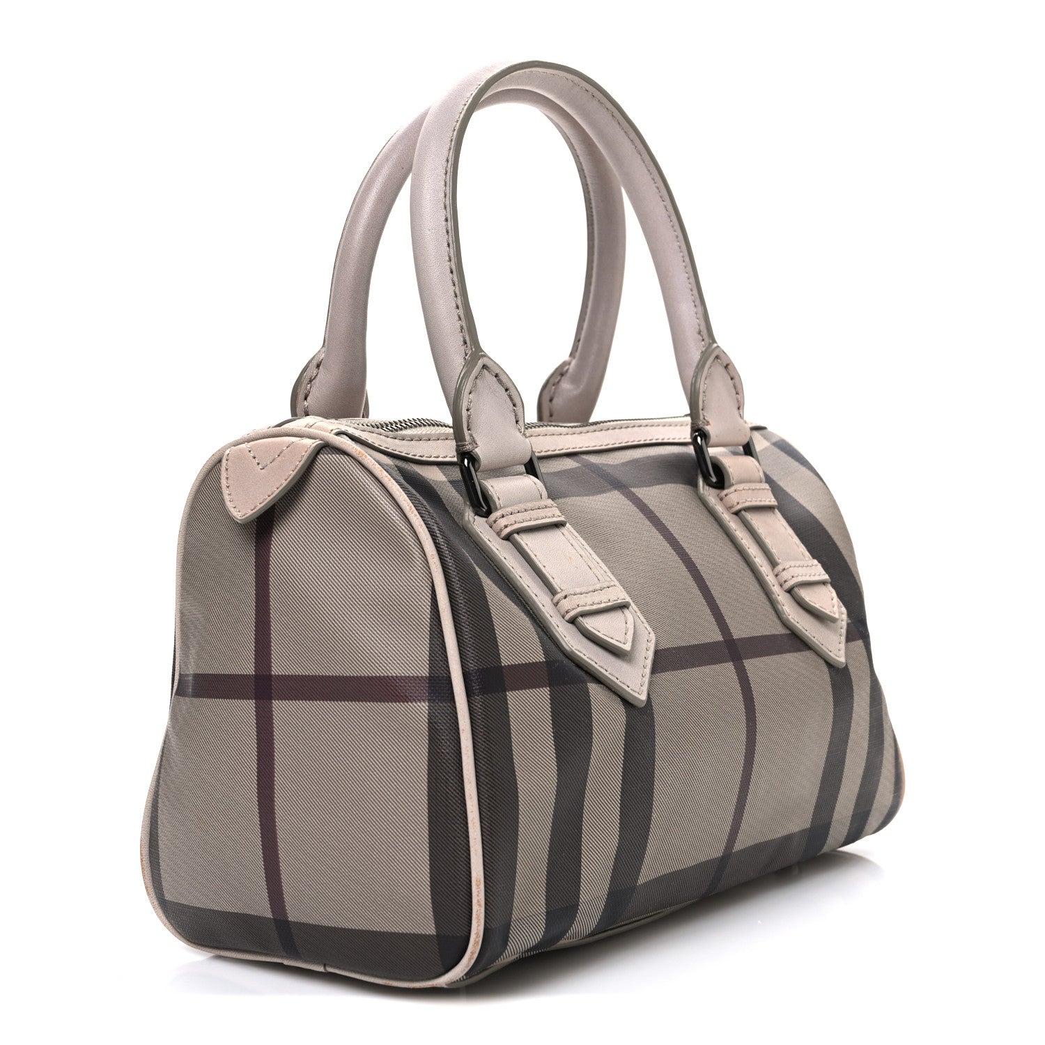 Burberry Smoked Check Small Chester Bowling Bag Trench 3 of 14