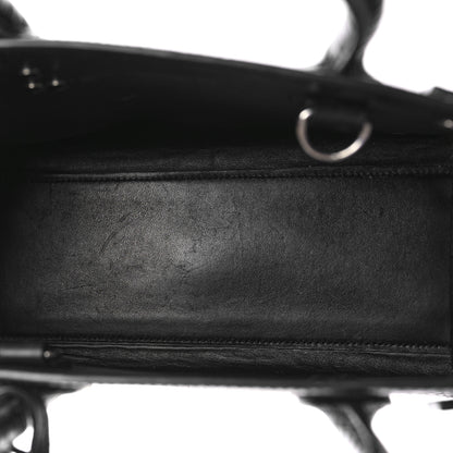 Saint Laurent Calfskin Crocodile Embossed Baby Sac De Jour Black 6 of 13
