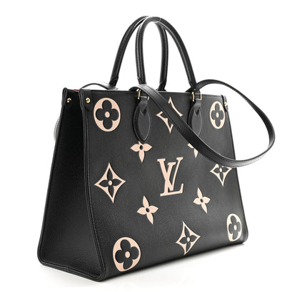 Louis Vuitton Empreinte Monogram Giant Onthego MM Black Beige 3 of 9