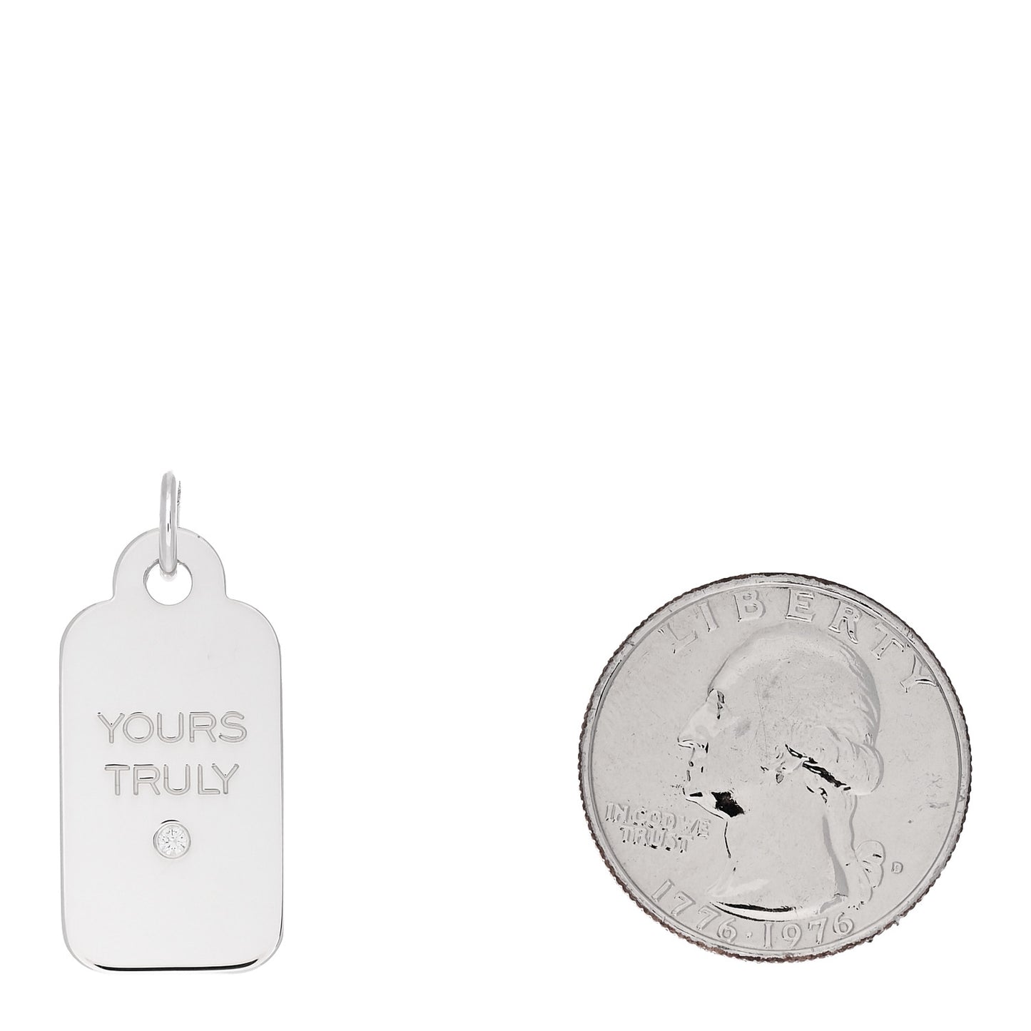 Sterling Silver Diamond Yours Truly Charm
