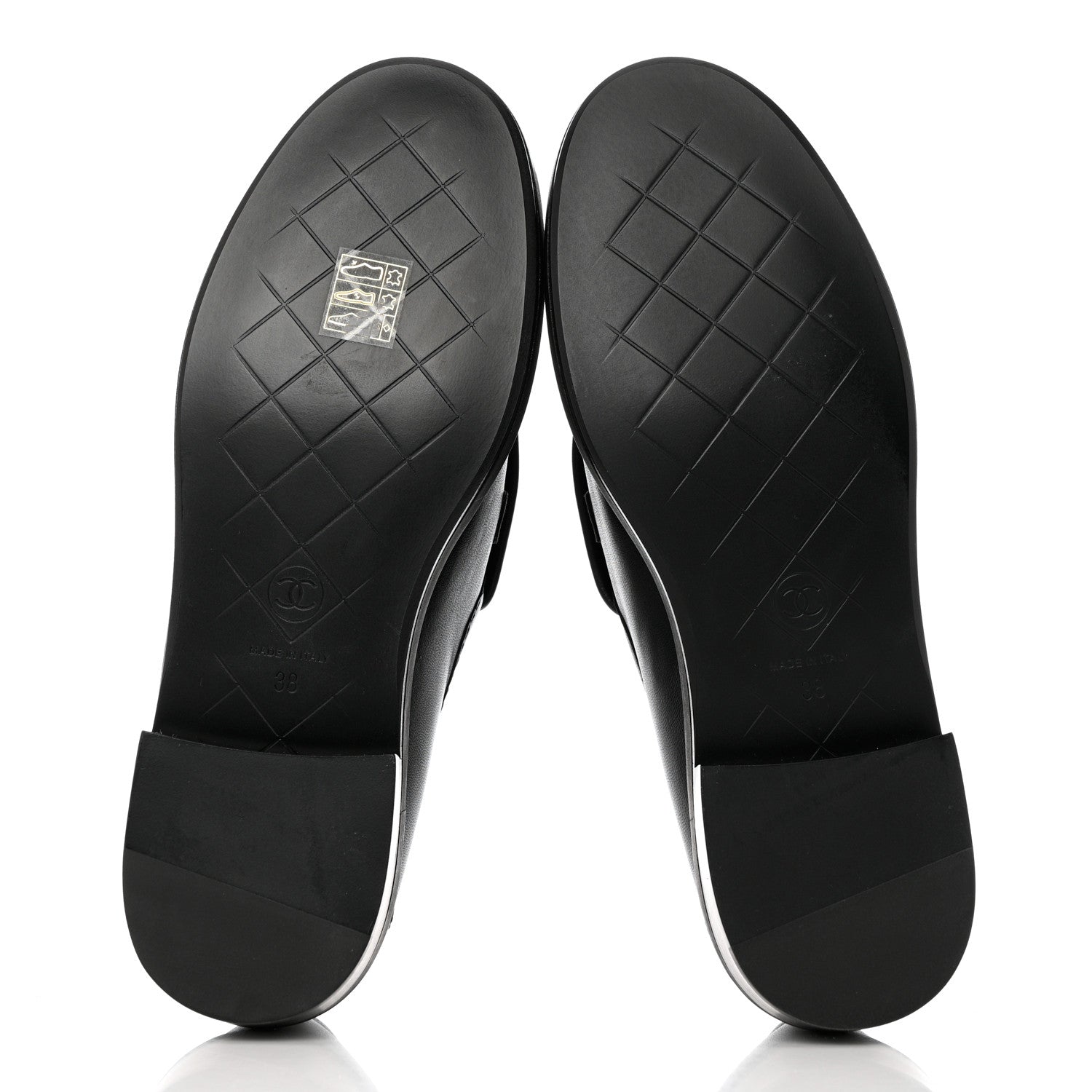 Chanel Lambskin Quilted CC Turnlock Loafers 38 Black 5 of 10