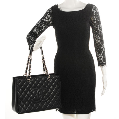 Chanel Caviar Quilted Grand Shopping Tote GST Black 2 of 7