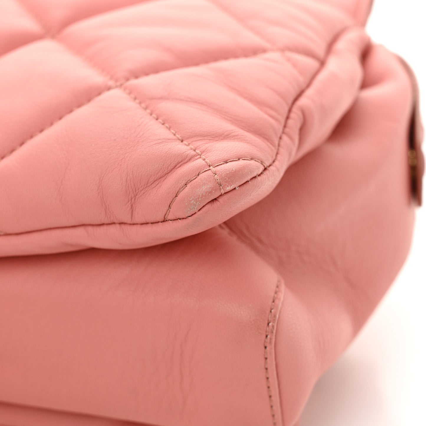 Nappa Quilted Medium Ginette Shoulder Bag Pink
