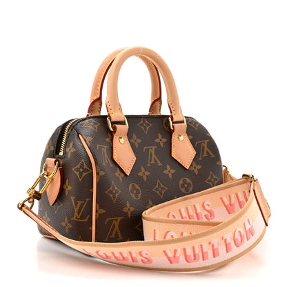 Louis Vuitton Monogram Speedy Bandouliere 20 Pink Orange 3 of 20