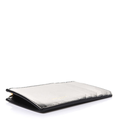 Saint Laurent Calfskin 5 Fragments Zip Pouch Card Holder Black 4 of 9