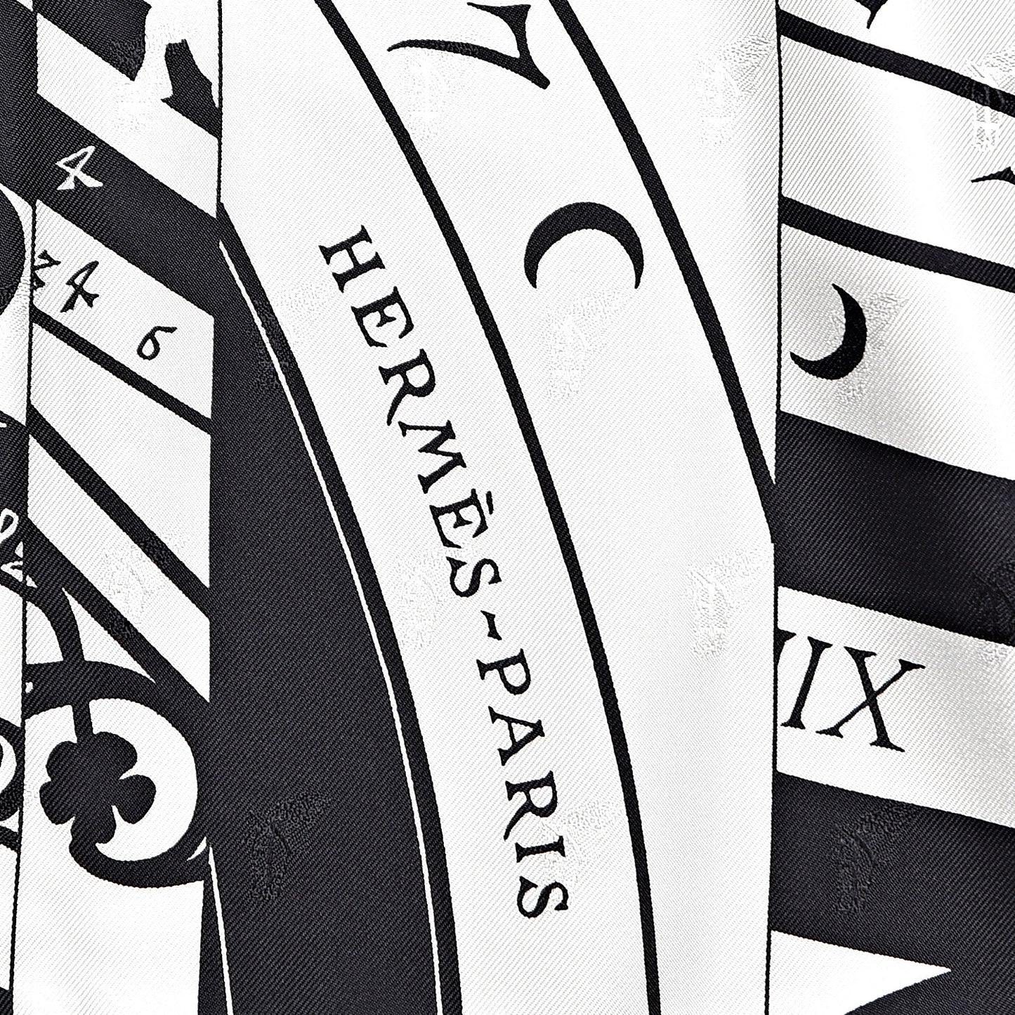 Silk Carre Astrologie Nouvelle Tattoo Scarf 90 Black White