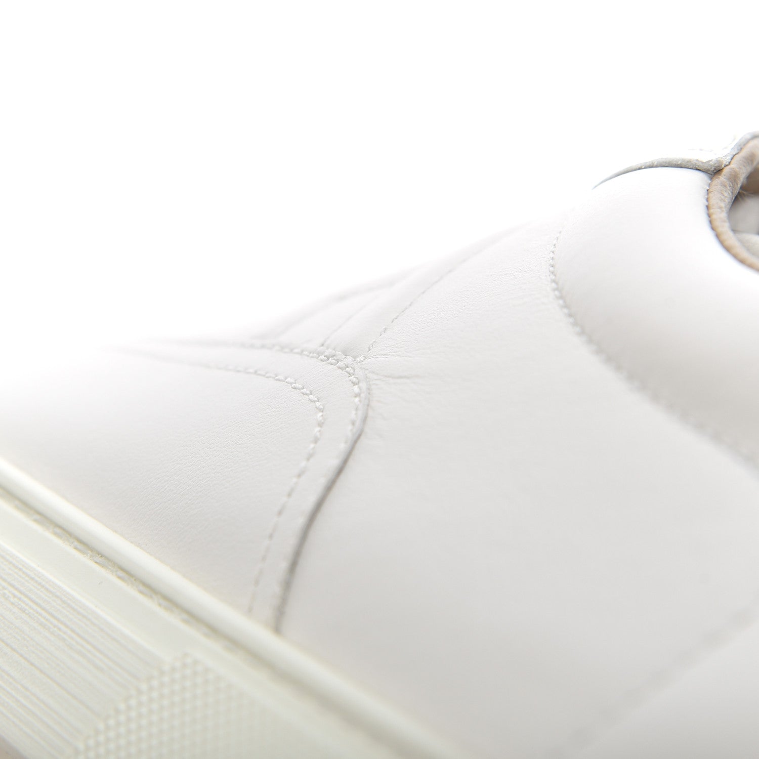 Hermes Calfskin Mens Quicker Sneakers 42 White Orange 10 of 13