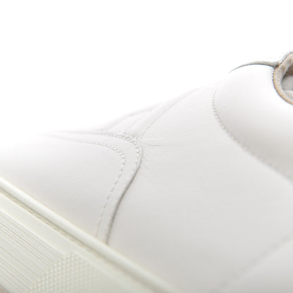 Hermes Calfskin Mens Quicker Sneakers 42 White Orange 10 of 13
