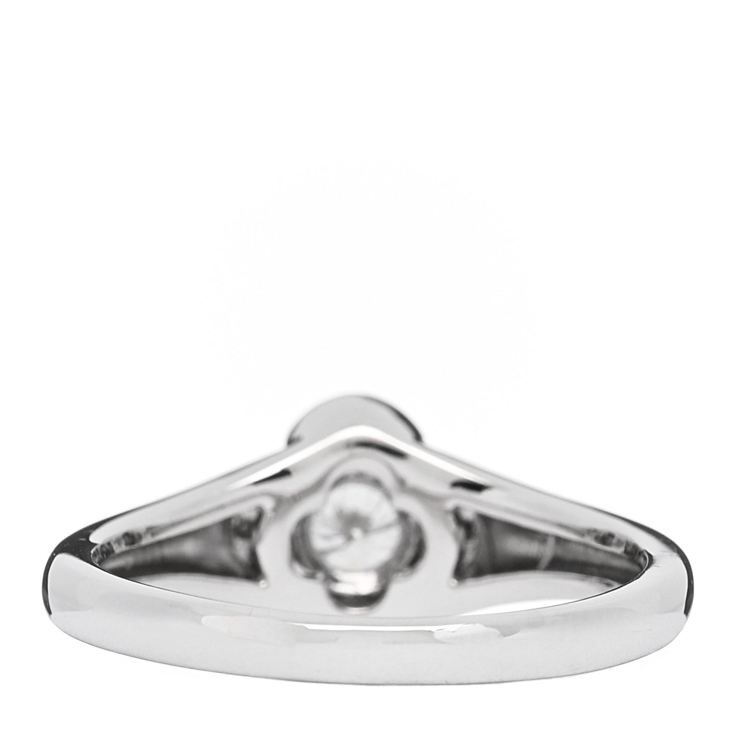 Platinum Diamond .30ct Floral Signet Ring 53 6.25