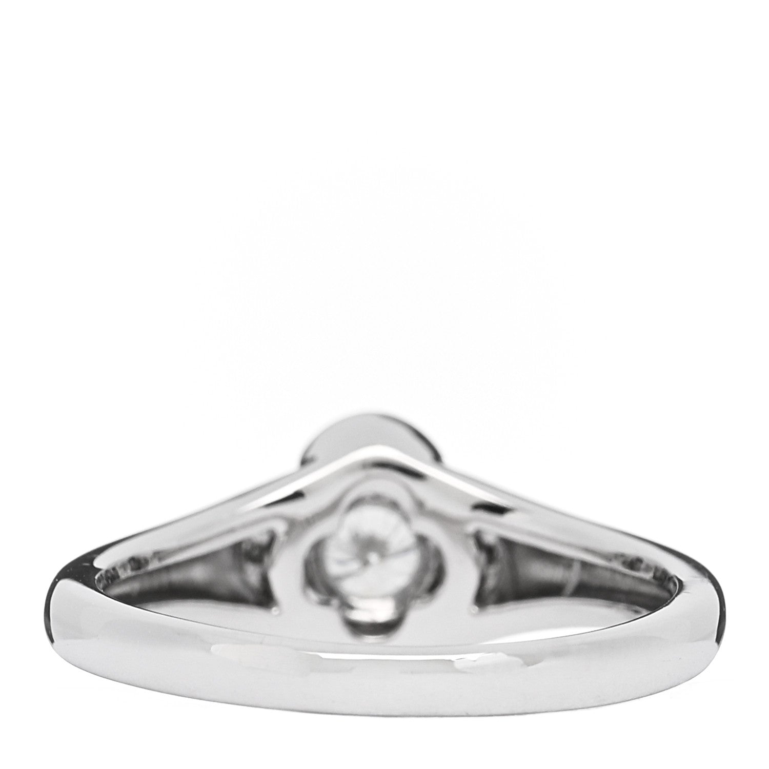 Parker & West by FASHIONPHILE Platinum Diamond .30ct Floral Signet Ring 53 6.25 3 of 9