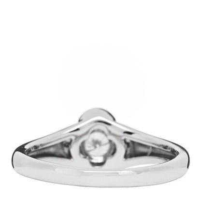 Parker & West by FASHIONPHILE Platinum Diamond .30ct Floral Signet Ring 53 6.25 3 of 9