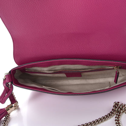 Gucci Cellarius Calfskin Medium Soho Flap Crossbody Bright Bouganville 5 of 8
