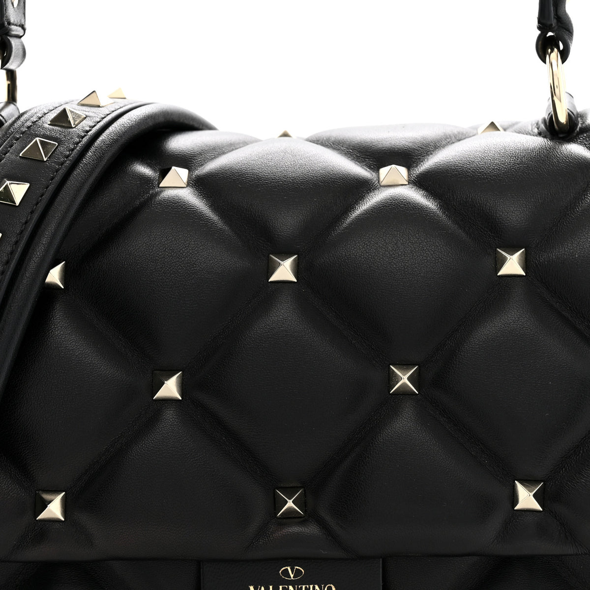 Valentino Garavani Nappa Medium Candystud Top Handle Bag Black 7 of 10