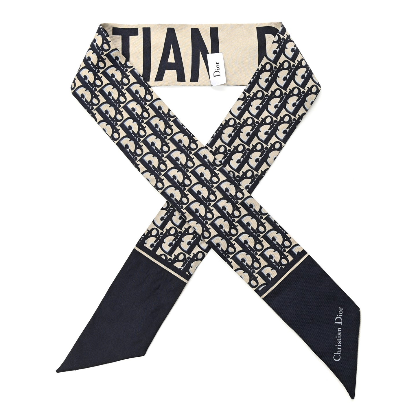 Silk Oblique Mitzah Scarf Blue