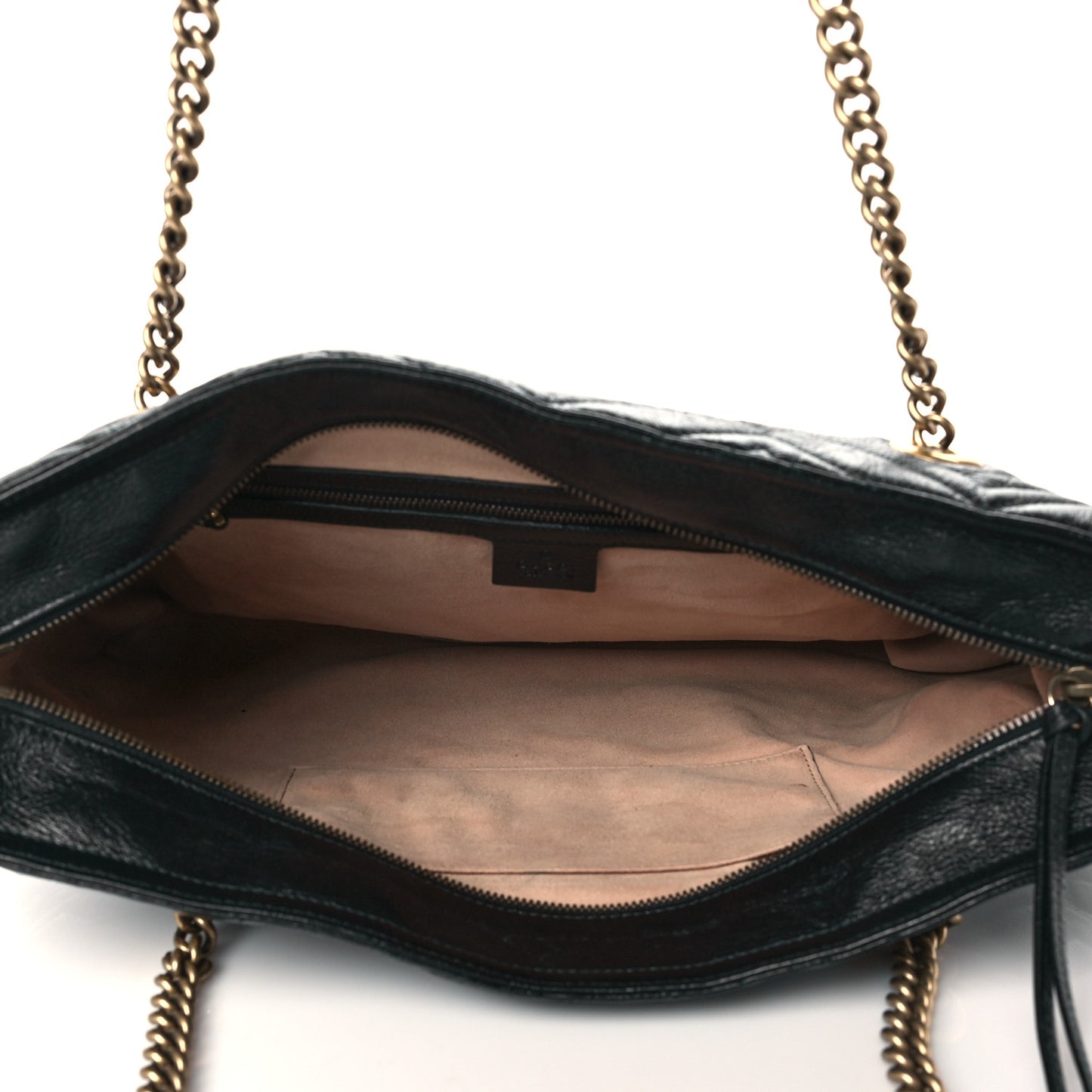 Vintage Calfskin Matelasse Medium GG Marmont Slim Tote Black