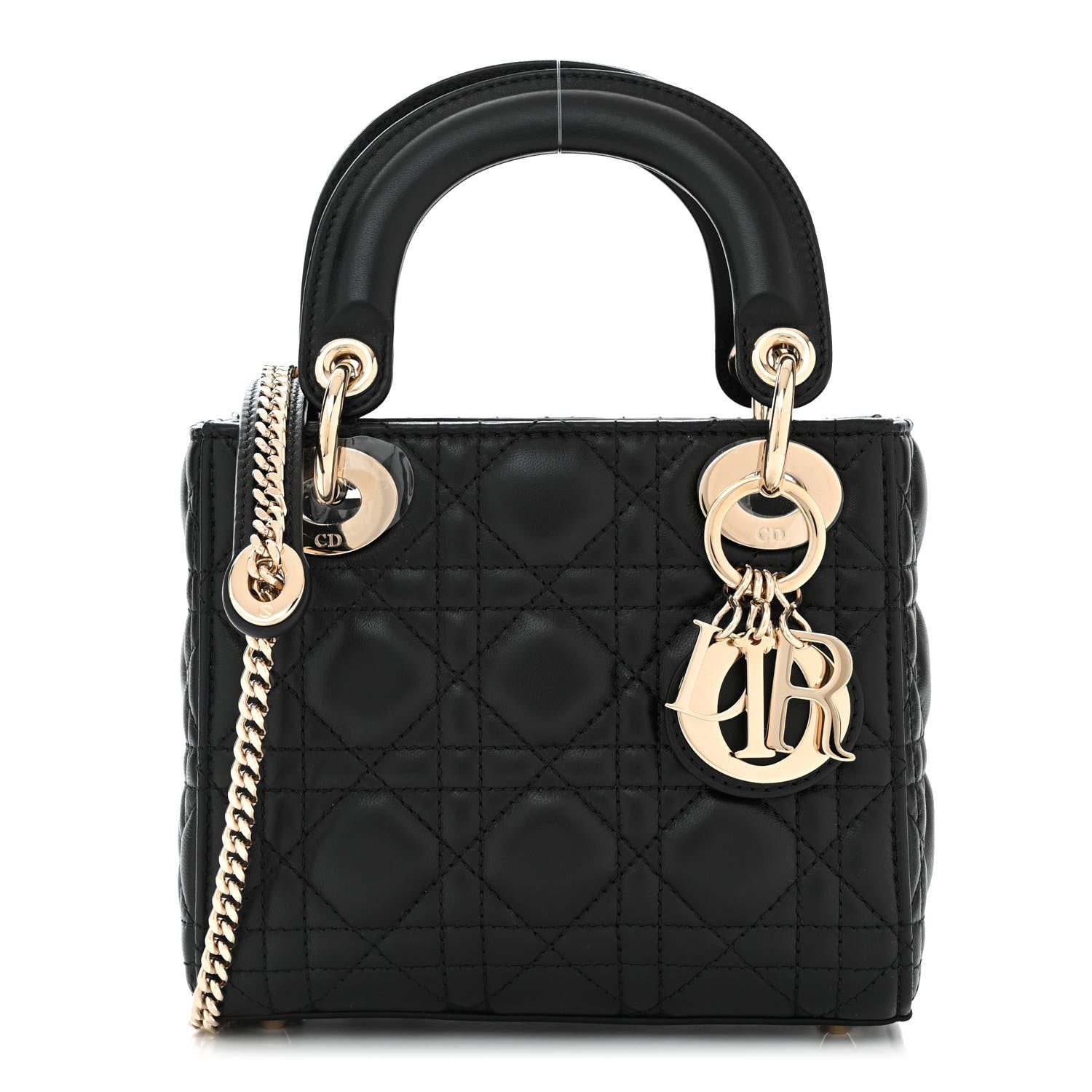 Christian Dior Lambskin Cannage Mini Lady Dior Black 1 of 11