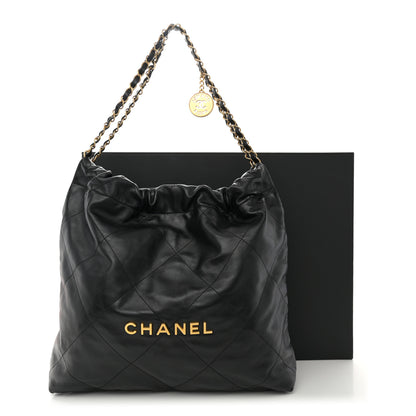 Chanel Shiny Calfskin Quilted Chanel 22 Black 13 of 13