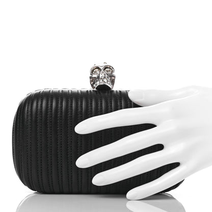 Alexander McQueen Calfskin Skull Box Clutch Black 2 of 9