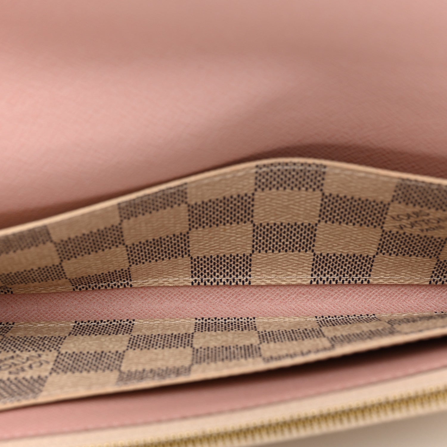 Louis Vuitton Damier Azur Emilie Wallet Rose Ballerine 5 of 8