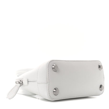 Balenciaga Grained Calfskin XXS Ville Top Handle Bag White Black 5 of 10