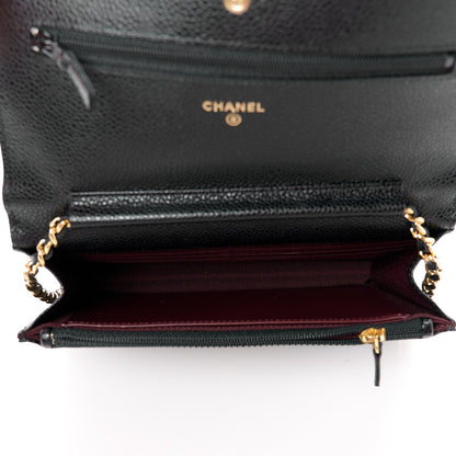 Chanel Caviar Quilted Wallet on Chain WOC Black 5 of 14