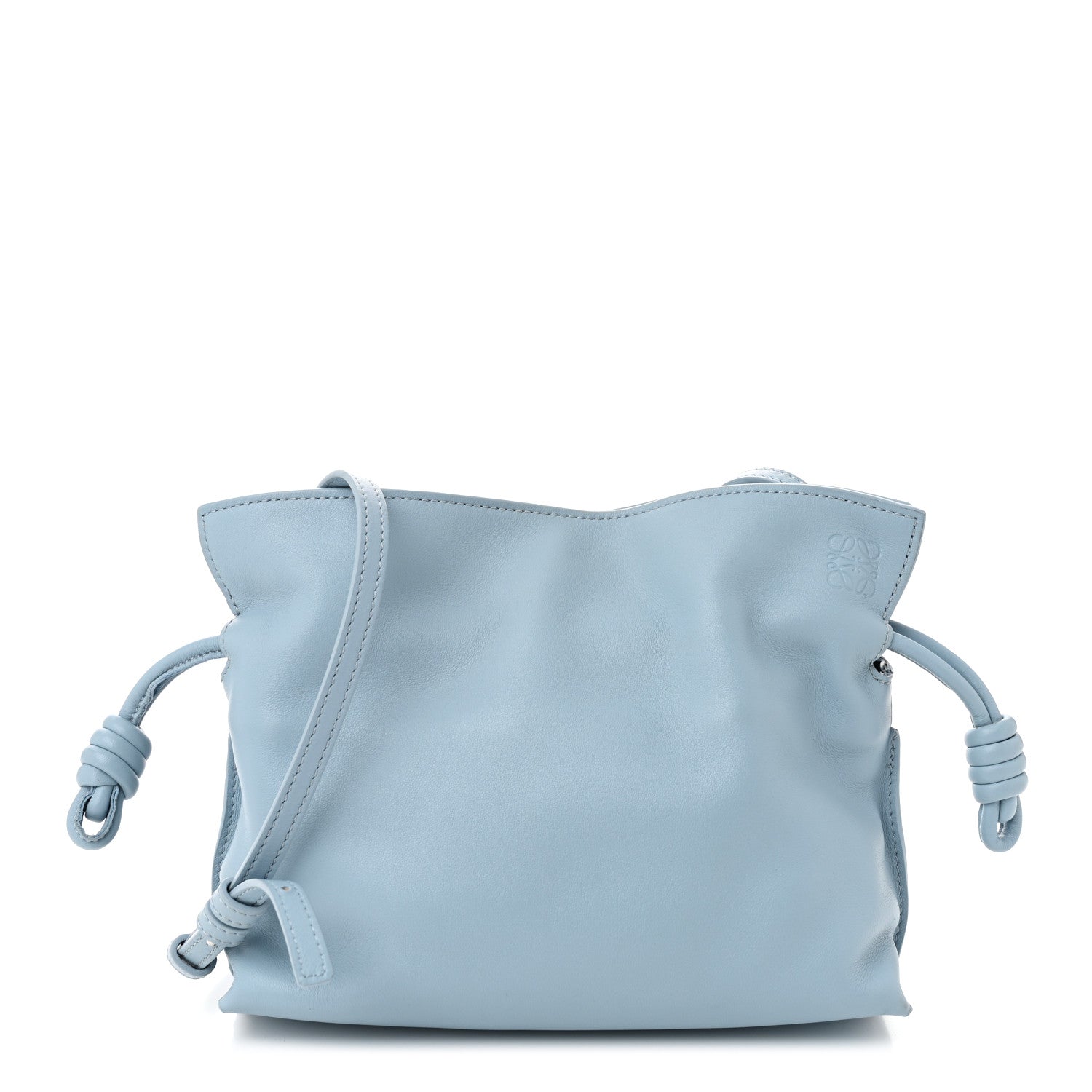 Loewe Nappa Mini Flamenco Knot Bag Dusty Blue 1 of 9