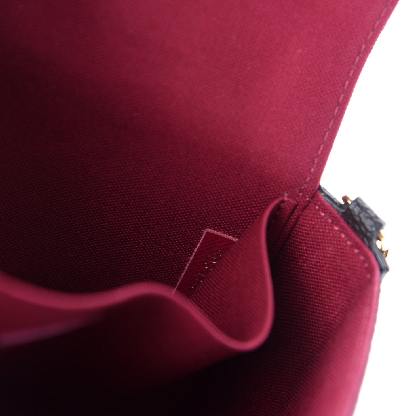 Monogram Pochette Felicie Chain Wallet Fuchsia