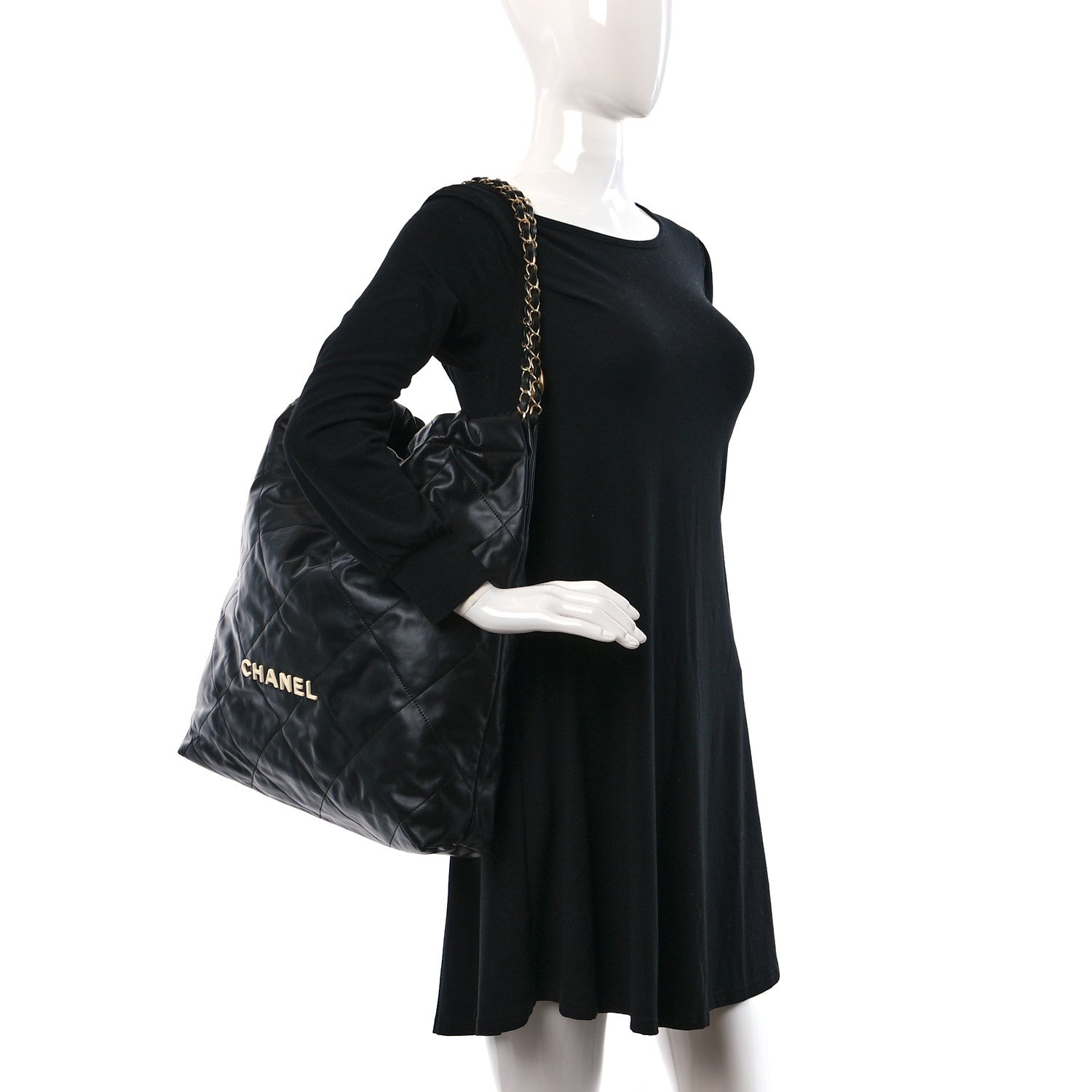 Chanel Calfskin Quilted Chanel 22 Black 2 of 10