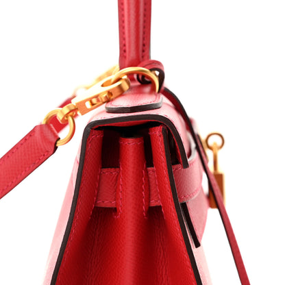 Hermes Epsom Horseshoe Kelly Sellier 28 Rouge Casaque Abricot 15 of 15