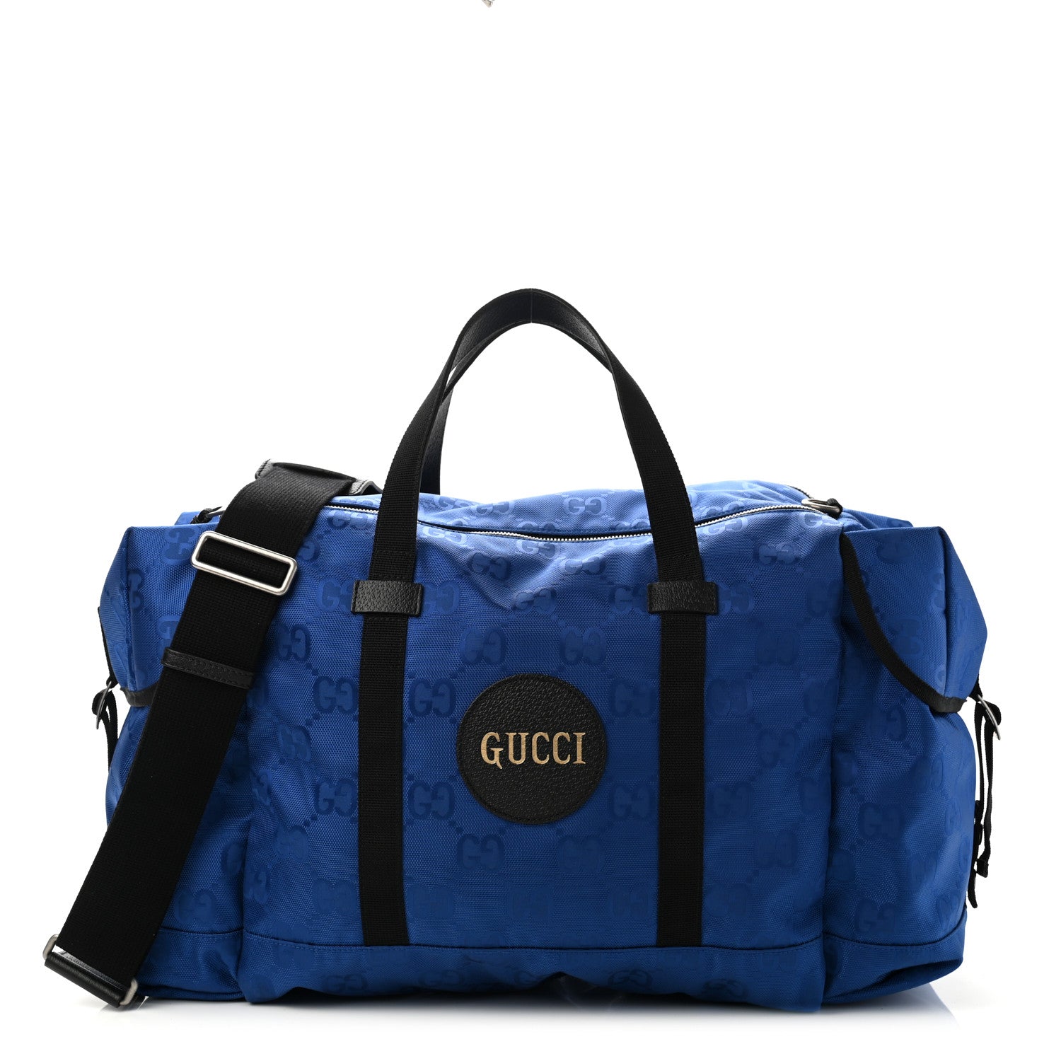 Gucci Econyl Nylon Monogram Off The Grid Duffle Bag Guilted Blue Black 1 of 9